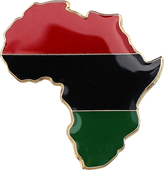 African American (Continent) - Cutout Lapel Pin