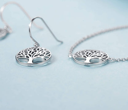 Agvana Sterling Silver Tree of Life Earrings Christmas Gifts for Women Family Tree Dangle Drop Earrings Anniversary Jewelry Birthday Gifts for Women Girls Lady Wife Lover Grandma Her, Diameter 0.6” Apparel & Accessories > Jewelry > Earrings AGVANA   