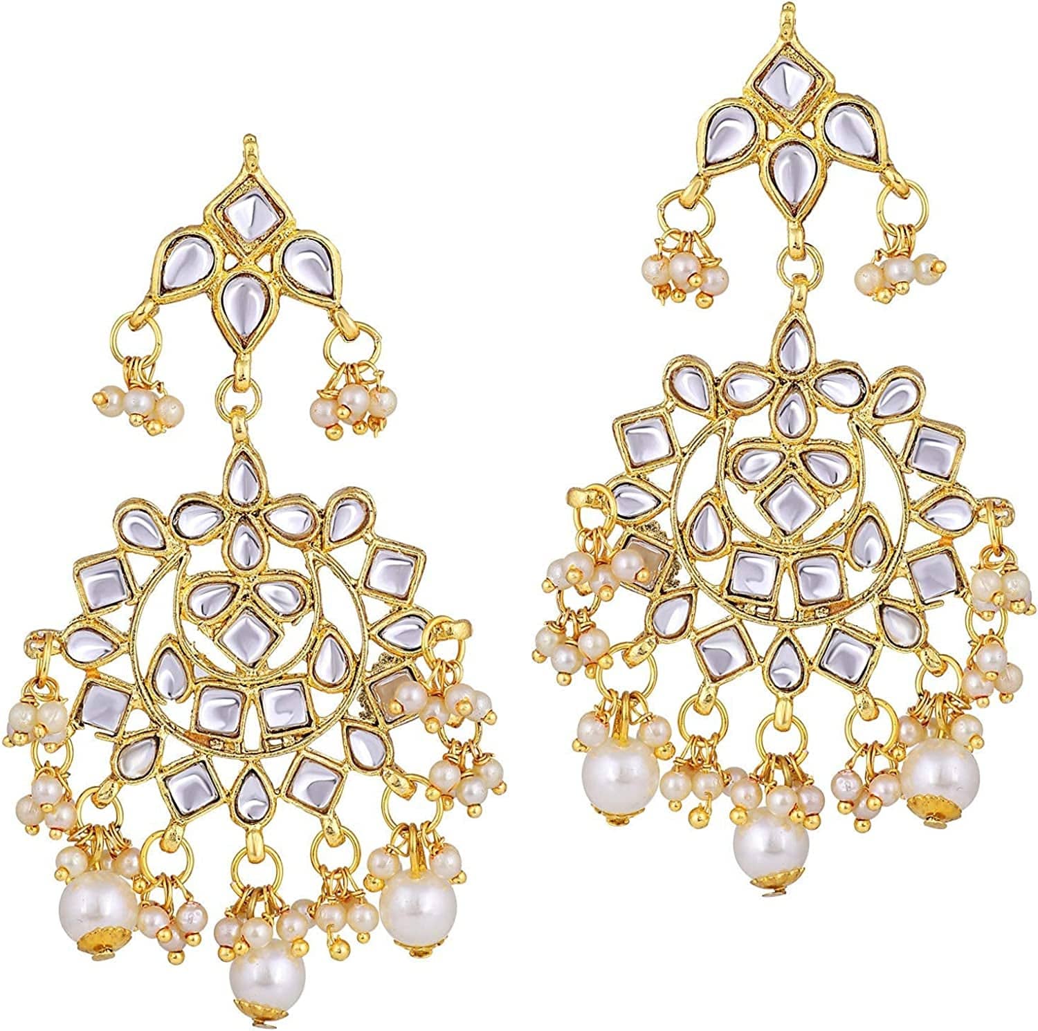 Aheli Elegant Indian Faux Kundan Studded Choker Necklace with Maang Tikka Earrings Set Ethnic Wedding Festive Wear Fashion Jewelry Gift for Women & Girls