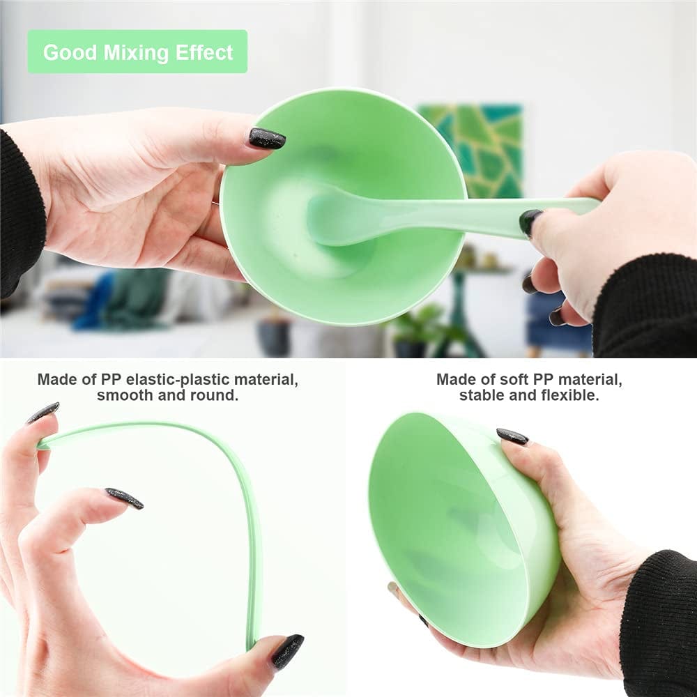 Aivwis Face Mask Mixing Bowl Set, DIY Facemask Mixing Tool Sets, Include Facial Mask Mixing Bowl Stick Spatula Silicone Cream Mask Brushes, Pack of 7 (Green) Health & Beauty > Personal Care > Cosmetics > Cosmetic Tools > Skin Care Tools Aivwis   