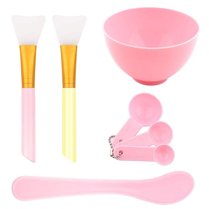 Aivwis Face Mask Mixing Bowl Set, DIY Facemask Mixing Tool Sets, Include Facial Mask Mixing Bowl Stick Spatula Silicone Cream Mask Brushes, Pack of 7 (Green) Health & Beauty > Personal Care > Cosmetics > Cosmetic Tools > Skin Care Tools Aivwis Pink  