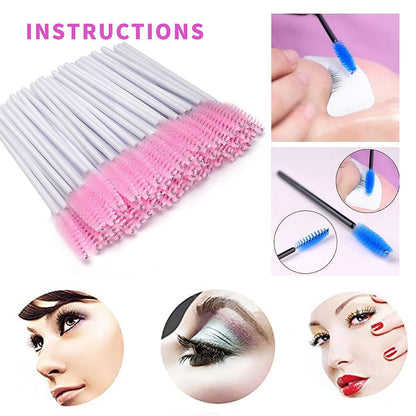 Akstore 200 PCS Disposable Eyelash Brushes Mascara Wands Eye Lash Eyebrow Applicator Cosmetic Makeup Brush Tool Kits (White-Pink) Health & Beauty > Personal Care > Cosmetics > Cosmetic Tools > Makeup Tools Akstore   
