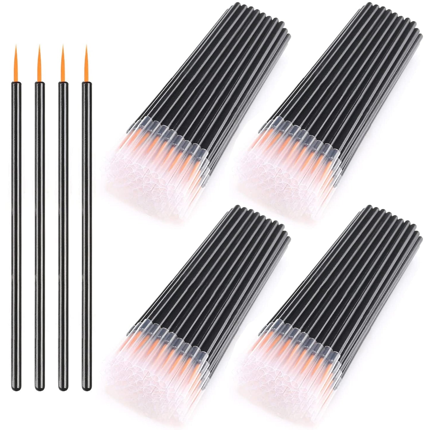 Akstore 200 PCS Disposable Eyeliner Brush Mascara Brushes Eye Wands Applicator Makeup Brush Tool Kits (Black-200Pcs) Health & Beauty > Personal Care > Cosmetics > Cosmetic Tools > Makeup Tools Akstore Black-200PCS  