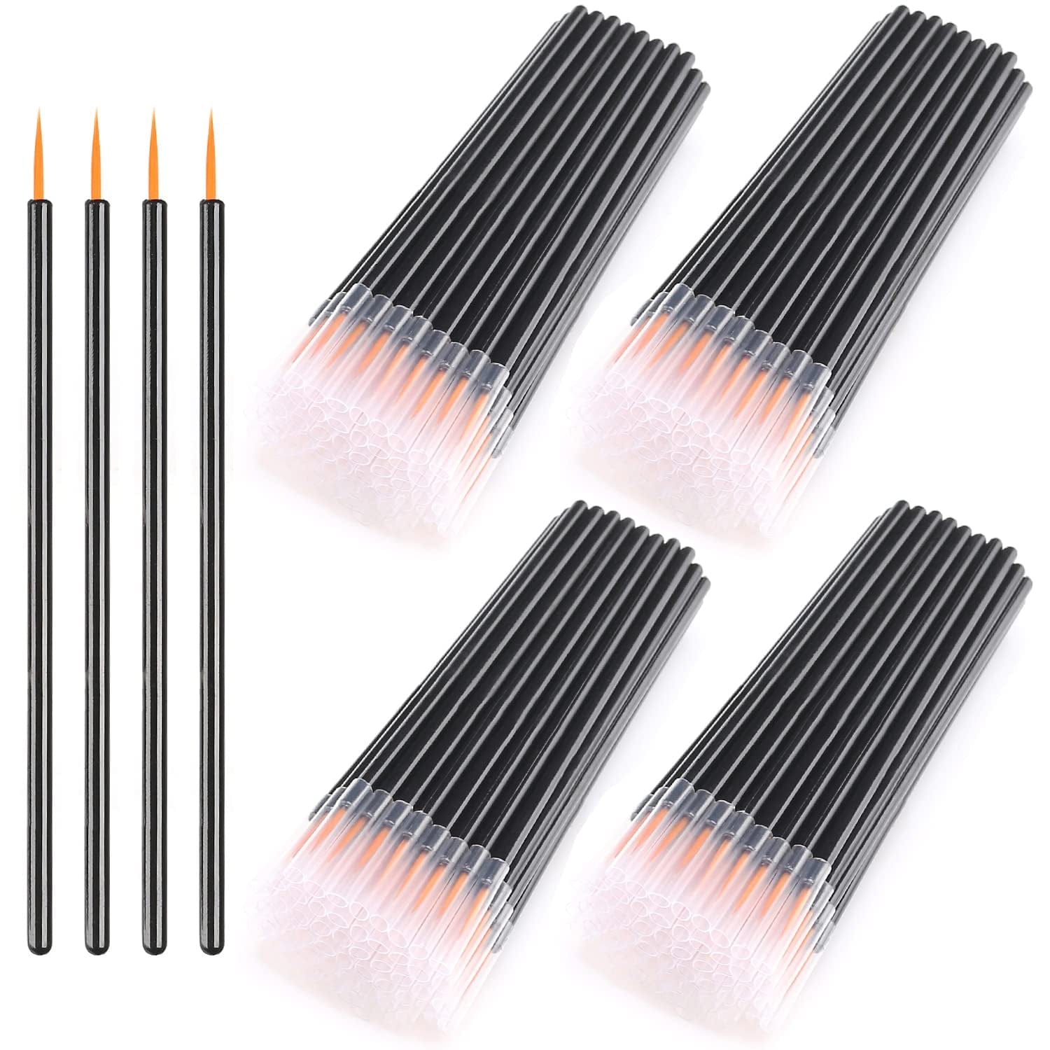 Akstore 200 PCS Disposable Eyeliner Brush Mascara Brushes Eye Wands Applicator Makeup Brush Tool Kits (Black-200Pcs) Health & Beauty > Personal Care > Cosmetics > Cosmetic Tools > Makeup Tools Akstore Black-200PCS  