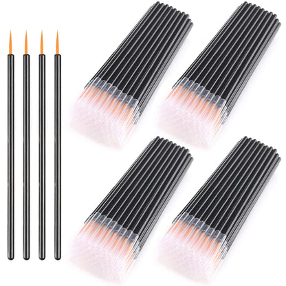 Akstore 200 PCS Disposable Eyeliner Brush Mascara Brushes Eye Wands Applicator Makeup Brush Tool Kits (Black-200Pcs) Health & Beauty > Personal Care > Cosmetics > Cosmetic Tools > Makeup Tools Akstore Black-200PCS  