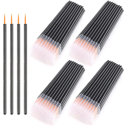 Akstore 200 PCS Disposable Eyeliner Brush Mascara Brushes Eye Wands Applicator Makeup Brush Tool Kits (Black-200Pcs) Health & Beauty > Personal Care > Cosmetics > Cosmetic Tools > Makeup Tools Akstore Black-200PCS  