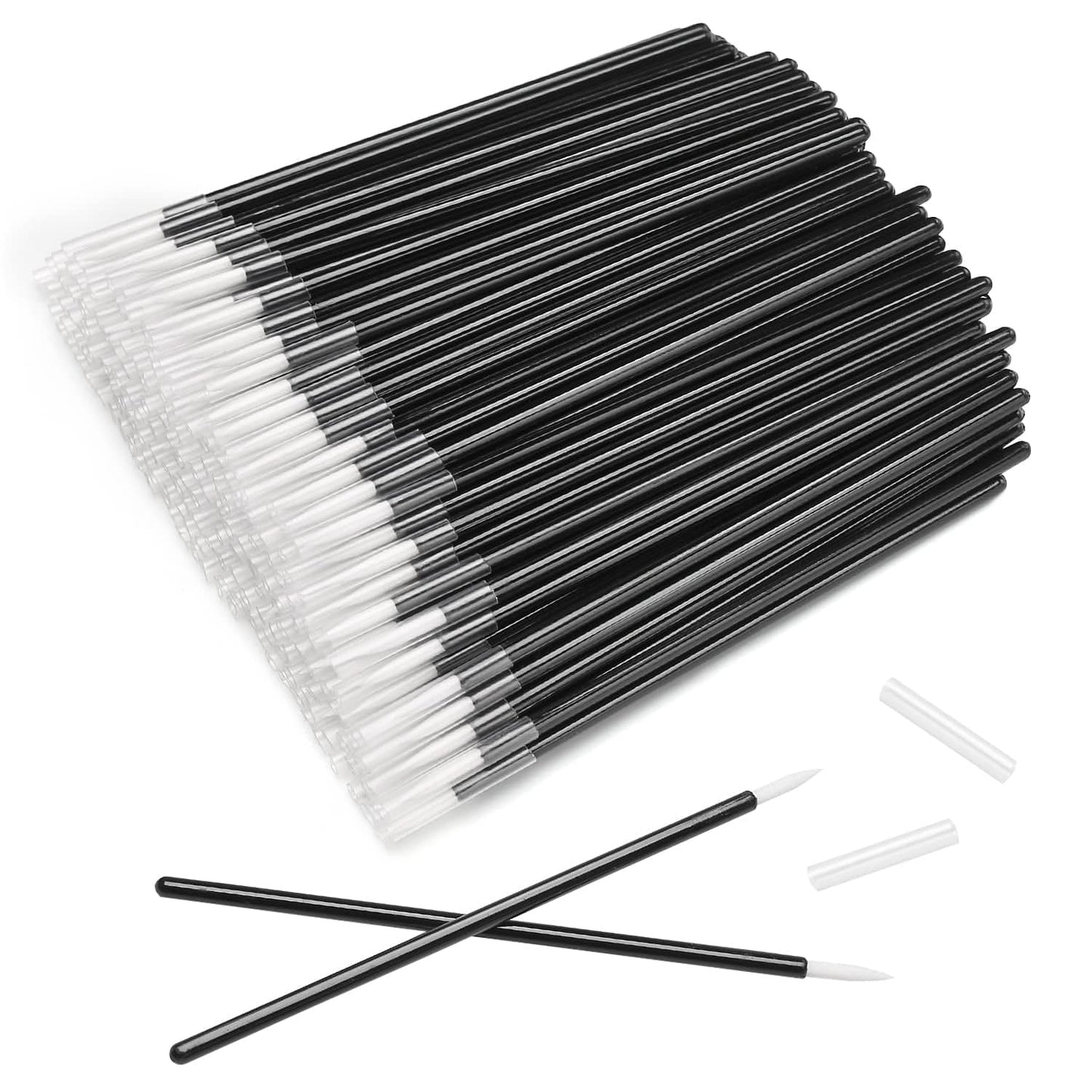 Akstore 200 PCS Disposable Eyeliner Brush Mascara Brushes Eye Wands Applicator Makeup Brush Tool Kits (Black-200Pcs) Health & Beauty > Personal Care > Cosmetics > Cosmetic Tools > Makeup Tools Akstore White-100PCS  