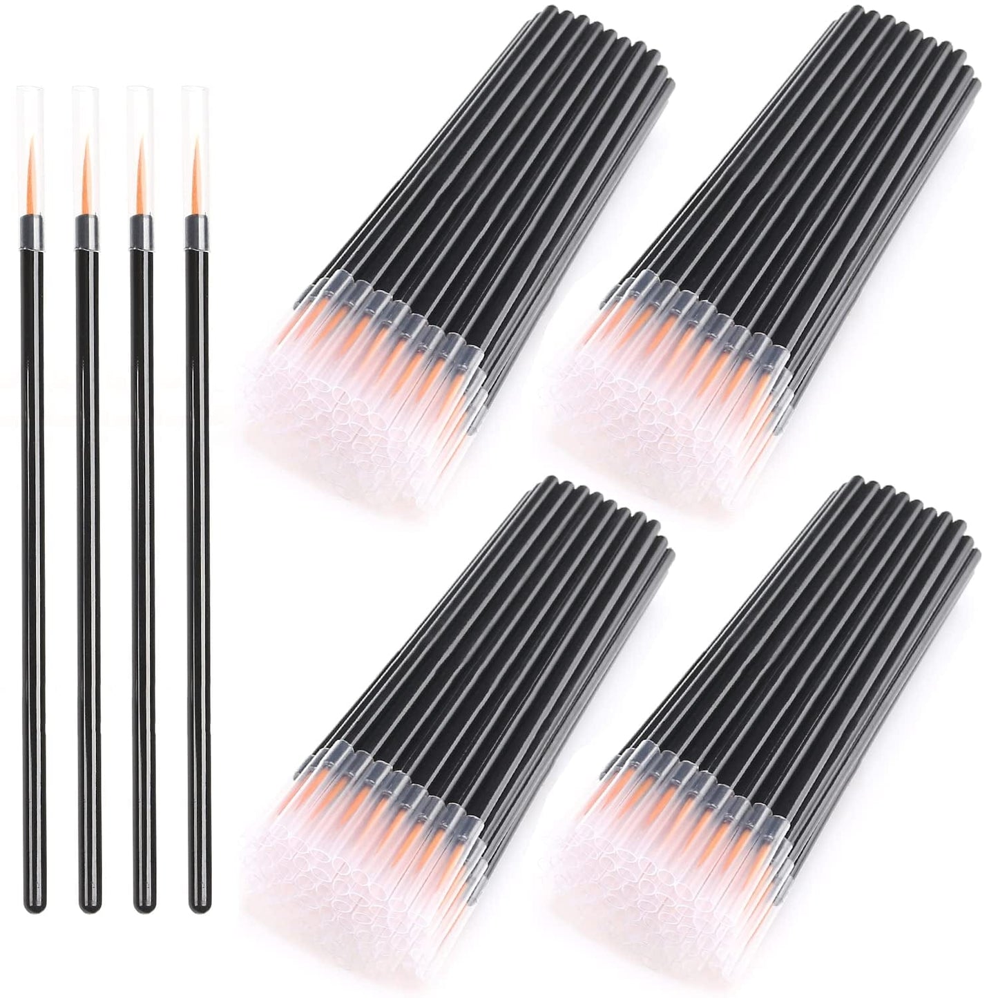Akstore 200 PCS Disposable Eyeliner Brush Mascara Brushes Eye Wands Applicator Makeup Brush Tool Kits (Black-200Pcs) Health & Beauty > Personal Care > Cosmetics > Cosmetic Tools > Makeup Tools Akstore Black-100PCS  