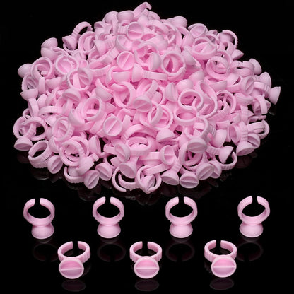 Akstore 200PCS Disposable Makeup Glue Rings Plastic Nail Art Tattoo Glue Rings Holder Eyelash Extension Rings Adhesive Pigment Holders Finger Hand Beauty Tools (Seperated) Health & Beauty > Personal Care > Cosmetics > Cosmetic Tools > Makeup Tools Akstore Seperated-Pink  