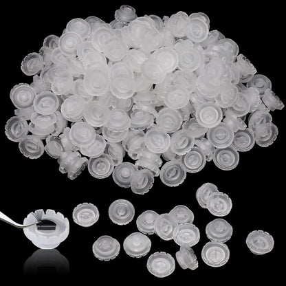 Akstore 200PCS Disposable Makeup Glue Rings Plastic Nail Art Tattoo Glue Rings Holder Eyelash Extension Rings Adhesive Pigment Holders Finger Hand Beauty Tools (Seperated) Health & Beauty > Personal Care > Cosmetics > Cosmetic Tools > Makeup Tools Akstore 200PCS-Seperated cup  