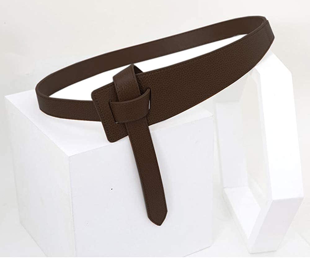 ALAIX Women'S Leather Belt Dress Belt for Jeans Jumpsuit Coat Fashion Tie a Knot Genuine Leather Waist Belt Apparel & Accessories > Clothing Accessories > Belts ALAIX   