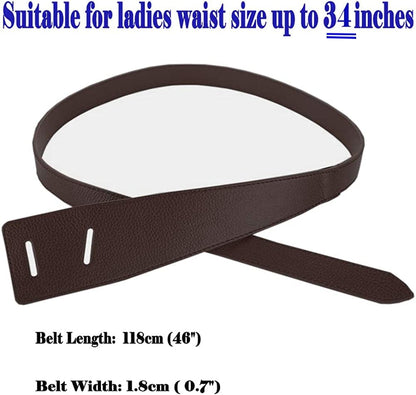 ALAIX Women'S Leather Belt Dress Belt for Jeans Jumpsuit Coat Fashion Tie a Knot Genuine Leather Waist Belt Apparel & Accessories > Clothing Accessories > Belts ALAIX   