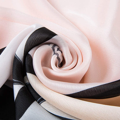 ALBERTO CABALE Silk Scarf Women Anti-Allergy Fashion Elegant Floral Shawl Gift for Ladies Apparel & Accessories > Clothing Accessories > Scarves & Shawls Generic   