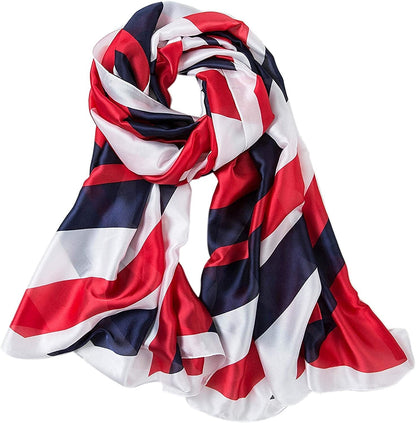 ALBERTO CABALE Silk Scarf Women Anti-Allergy Fashion Elegant Floral Shawl Gift for Ladies Apparel & Accessories > Clothing Accessories > Scarves & Shawls Generic   