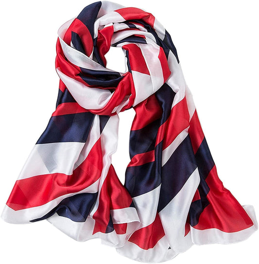 ALBERTO CABALE Silk Scarf Women Anti-Allergy Fashion Elegant Floral Shawl Gift for Ladies Apparel & Accessories > Clothing Accessories > Scarves & Shawls Generic   