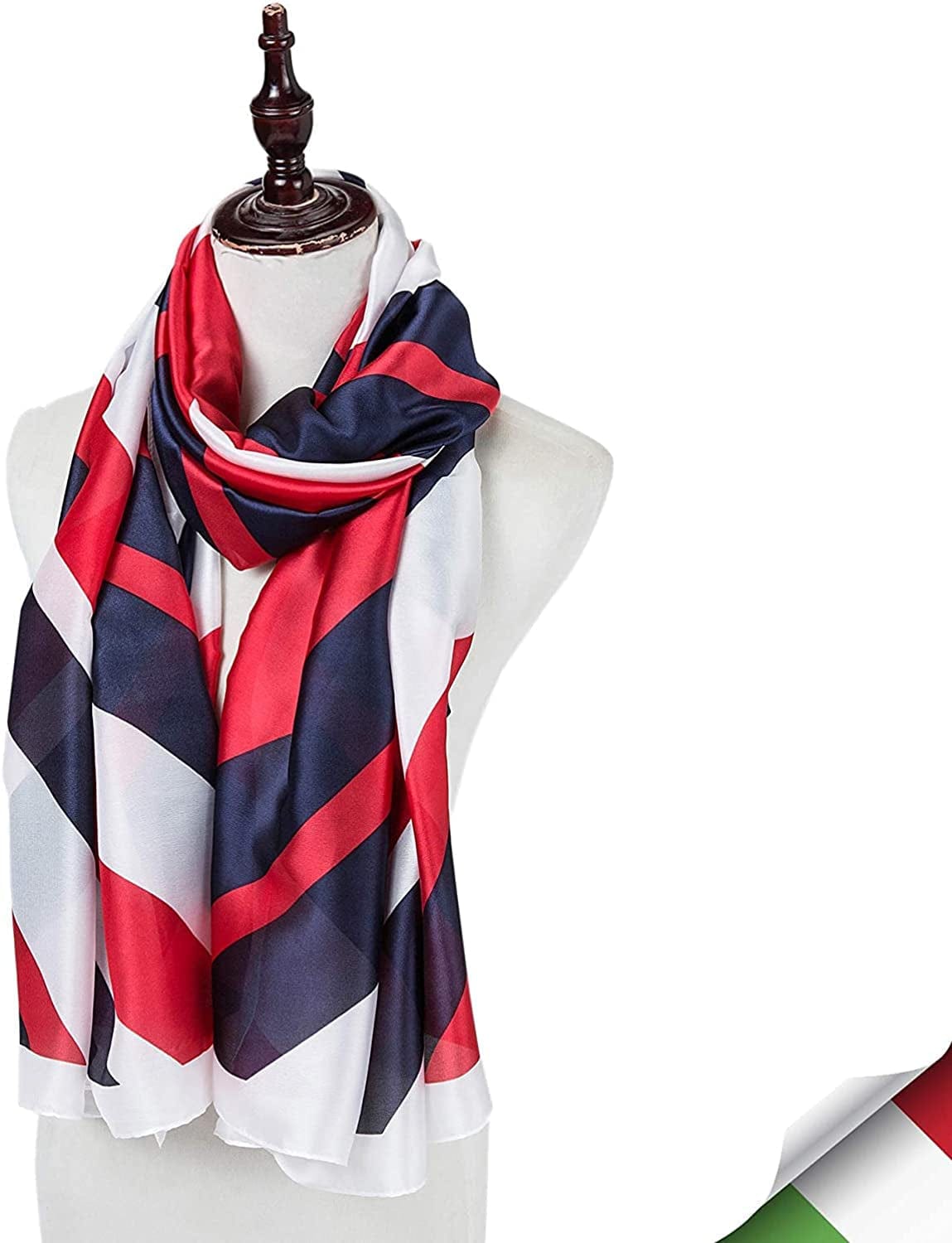 ALBERTO CABALE Silk Scarf Women Anti-Allergy Fashion Elegant Floral Shawl Gift for Ladies Apparel & Accessories > Clothing Accessories > Scarves & Shawls Generic   