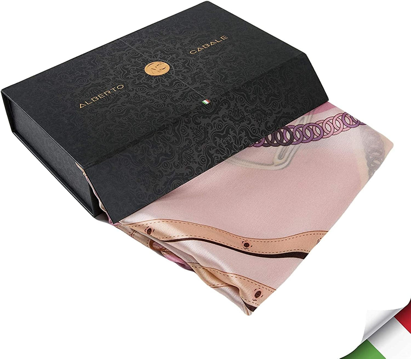 ALBERTO CABALE Silk Scarf Women Anti-Allergy Fashion Elegant Floral Shawl Gift for Ladies Apparel & Accessories > Clothing Accessories > Scarves & Shawls Generic   