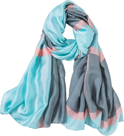 ALBERTO CABALE Silk Scarf Women Anti-Allergy Fashion Elegant Floral Shawl Gift for Ladies Apparel & Accessories > Clothing Accessories > Scarves & Shawls Generic   