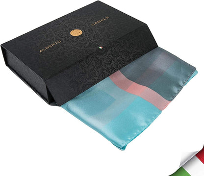ALBERTO CABALE Silk Scarf Women Anti-Allergy Fashion Elegant Floral Shawl Gift for Ladies Apparel & Accessories > Clothing Accessories > Scarves & Shawls Generic   