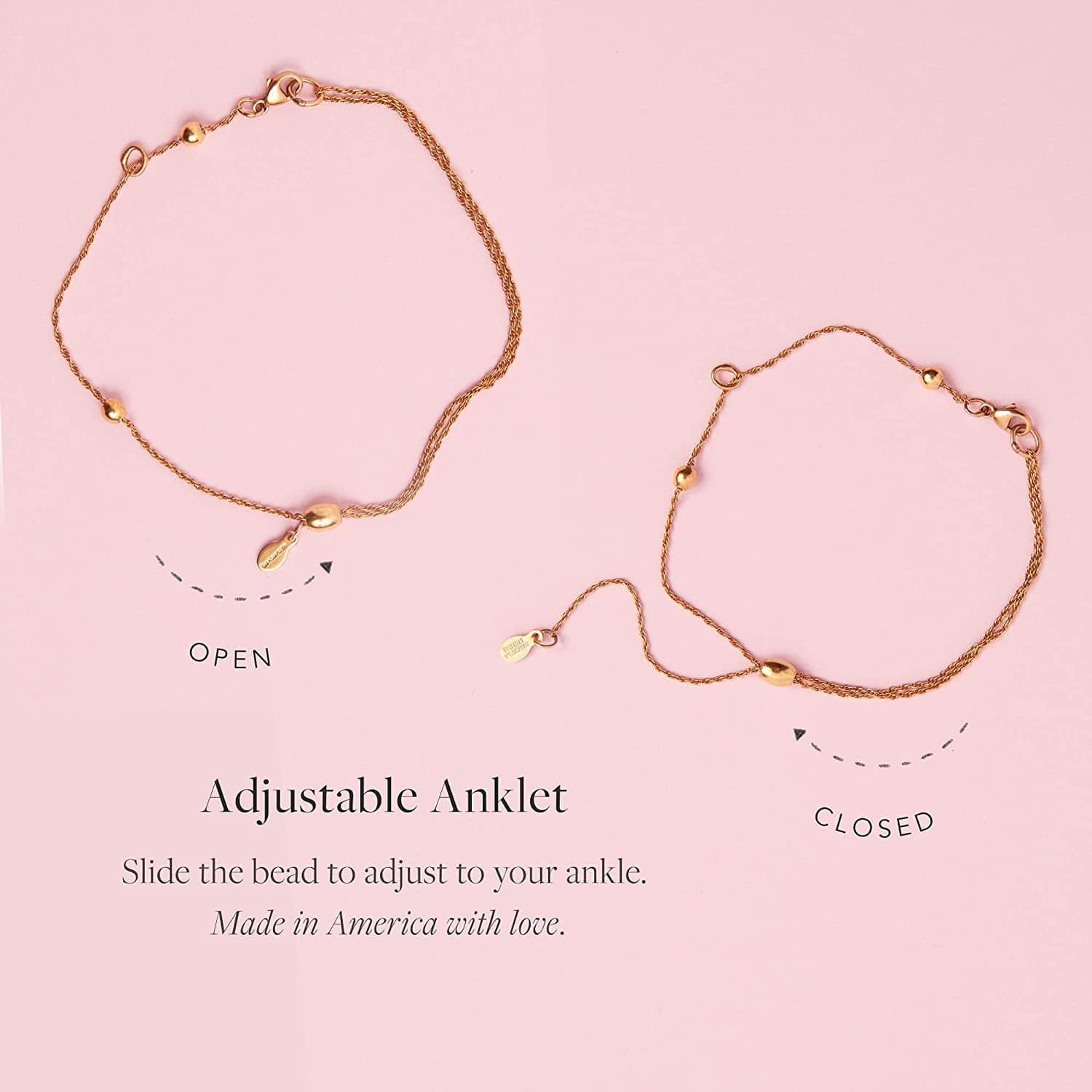 Alex and Ani Adjustable Anklet for Women, Star of Venus Charm, Shiny Rose Gold Finish, 11.5 In Apparel & Accessories > Jewelry > Anklets Alex and Ani   
