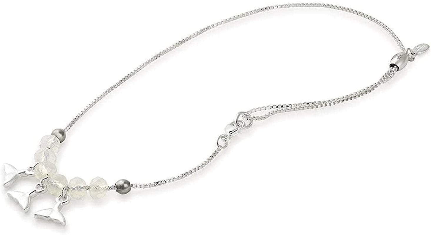 Alex and Ani Adjustable Anklet for Women, Summer Charm, 11.5 In Apparel & Accessories > Jewelry > Anklets Alex and Ani Shiny Silver Finish  