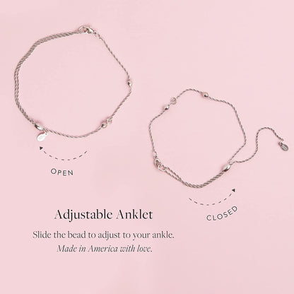 Alex and Ani Adjustable Anklet for Women, Summer Charm, 11.5 In Apparel & Accessories > Jewelry > Anklets Alex and Ani   