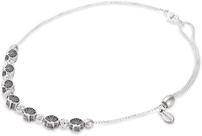 Alex and Ani Adjustable Anklet for Women, Summer Charm, 11.5 In Apparel & Accessories > Jewelry > Anklets Alex and Ani Two-Tone Finish  