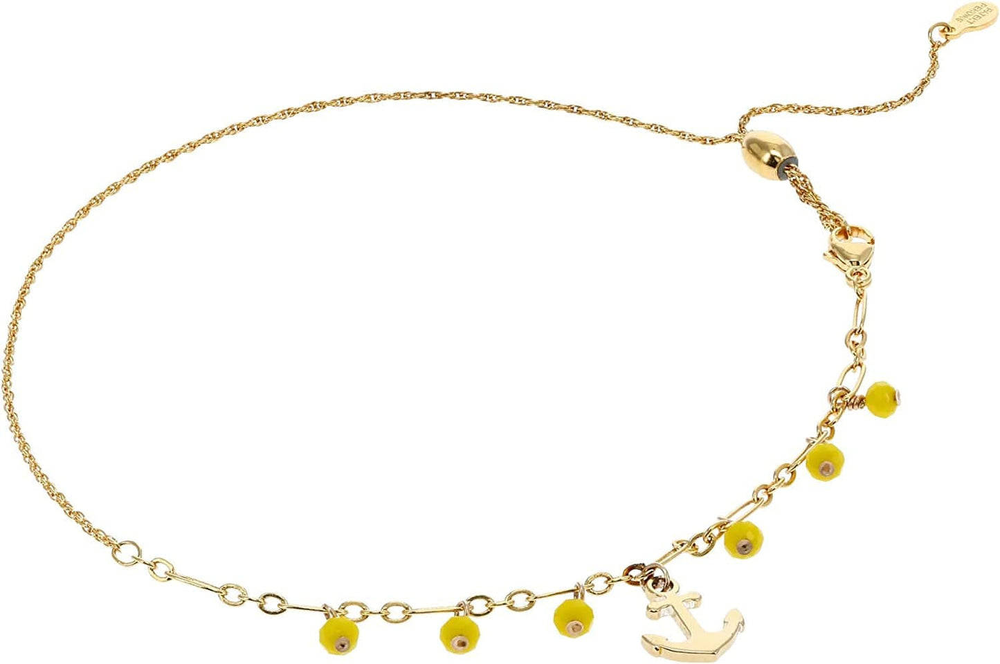 Alex and Ani Anchor and Beaded Anklet Shiny Gold One Size Apparel & Accessories > Jewelry > Anklets Alex and Ani   