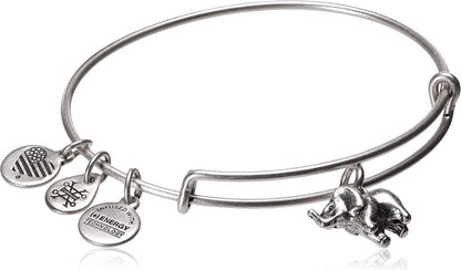 Alex and Ani CBD17EFRS Charity by Design, Elephant II Rafaelian Silver Bangle Bracelet Apparel & Accessories > Jewelry > Bracelets Alex and Ani   