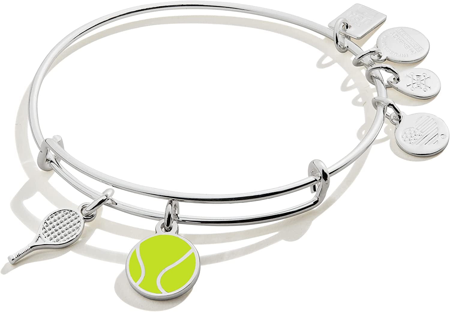 Alex and Ani Collaborations Expandable Bangle for Women, Team USA Duo Charms, Shiny Finish, 2 to 3.5 In Apparel & Accessories > Jewelry > Bracelets Alex and Ani Shiny Silver Finish Tennis 