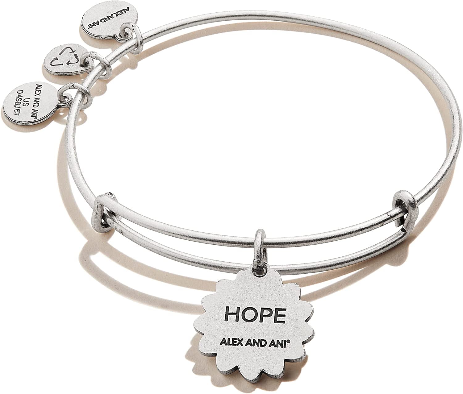 Alex and Ani Expandable Bangle for Women, Daisy Charm, Pineapple Jasper Gemstone, Rafaelian Finish, 2 to 3.5 In Apparel & Accessories > Jewelry > Bracelets Alex and Ani   