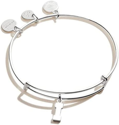 Alex and Ani Expandable Bangle for Women, Initials a to Z Letter Charms, Shiny Finish, 2 to 3.5 In Apparel & Accessories > Jewelry > Bracelets Alex and Ani Shiny Silver Finish Initial I 