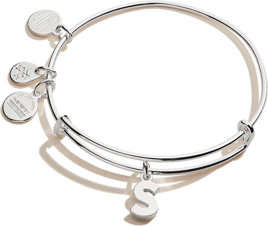 Alex and Ani Initial S III Bangle Bracelet Apparel & Accessories > Jewelry > Bracelets Alex and Ani Shiny Silver One Size 