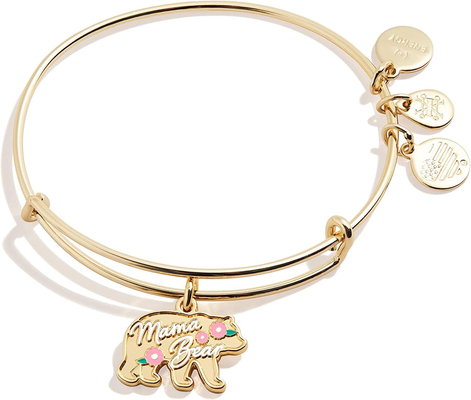 Alex and Ani Mama Bear Charm Bangle Apparel & Accessories > Jewelry > Bracelets Alex and Ani Shiny Gold Finish One Size 