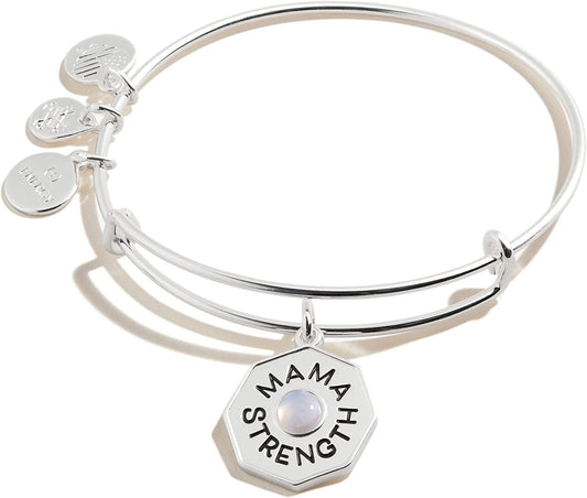 Alex and Ani Mother’S Day Expandable Wire Bangle Bracelet for Women Apparel & Accessories > Jewelry > Bracelets Alex and Ani Shiny Silver Finish Bangle 
