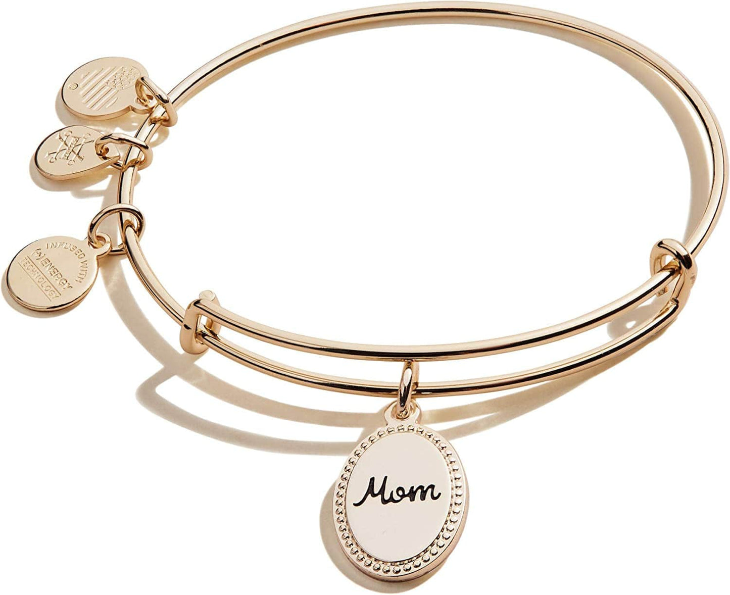 Alex and Ani Mother’S Day Women'S Jewelry Set, Matching Necklace and Bangle, I Love You Mom Apparel & Accessories > Jewelry > Bracelets Alex and Ani Shiny Antique Gold Finish Bangle 