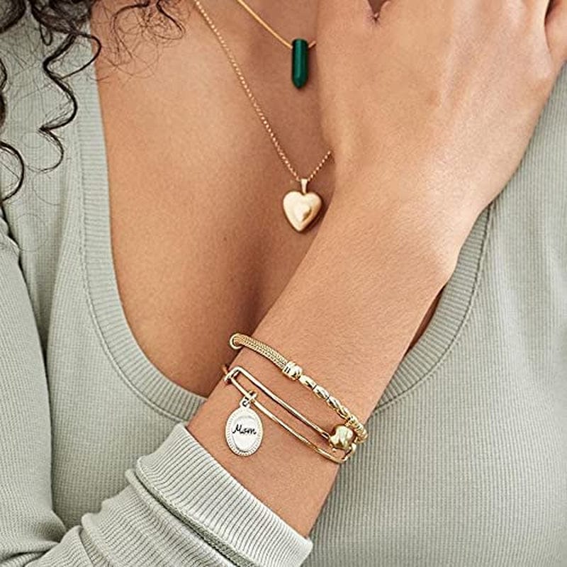 Alex and Ani Mother’S Day Women'S Jewelry Set, Matching Necklace and Bangle, I Love You Mom Apparel & Accessories > Jewelry > Bracelets Alex and Ani   