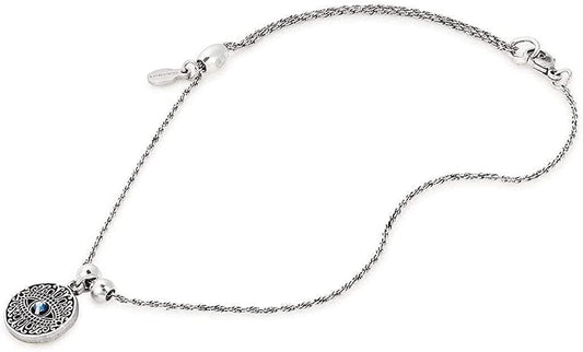 Alex and Ani Path of Symbols Adjustable Anklet for Women, Evil Eye Charm, Rafaelian Finish, 11.5 In Apparel & Accessories > Jewelry > Anklets Alex and Ani Rafaelian Silver Finish  