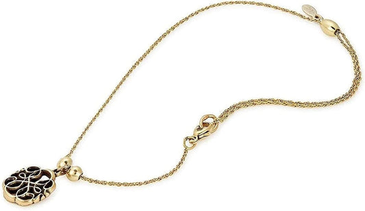 Alex and Ani Path of Symbols Adjustable Anklet for Women, Path of Life Charm, Rafaelian Finish, 11.5 In Apparel & Accessories > Jewelry > Anklets Alex and Ani Rafaelian Gold Finish  