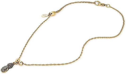 Alex and Ani Path of Symbols Adjustable Anklet for Women, Pineapple Charm, Rafaelian Gold Finish, 11.5 In Apparel & Accessories > Jewelry > Anklets Alex and Ani   