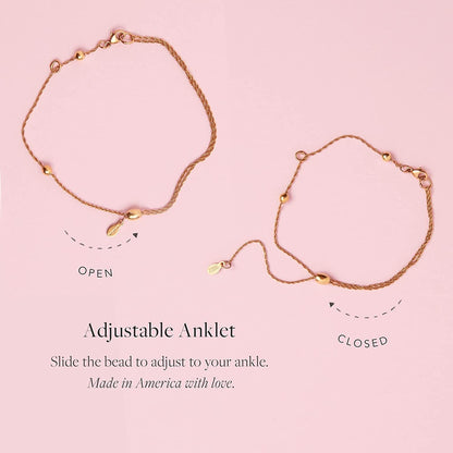 Alex and Ani Path of Symbols Adjustable Anklet for Women, Pineapple Charm, Rafaelian Gold Finish, 11.5 In Apparel & Accessories > Jewelry > Anklets Alex and Ani   