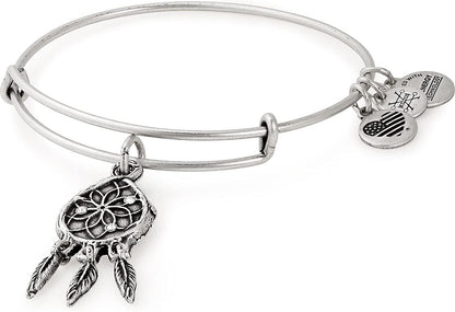 Alex and Ani Path of Symbols Expandable Bangle for Women, Dreamcatcher Charm, Rafaelian Finish, 2 to 3.5 In Apparel & Accessories > Jewelry > Bracelets Alex and Ani   