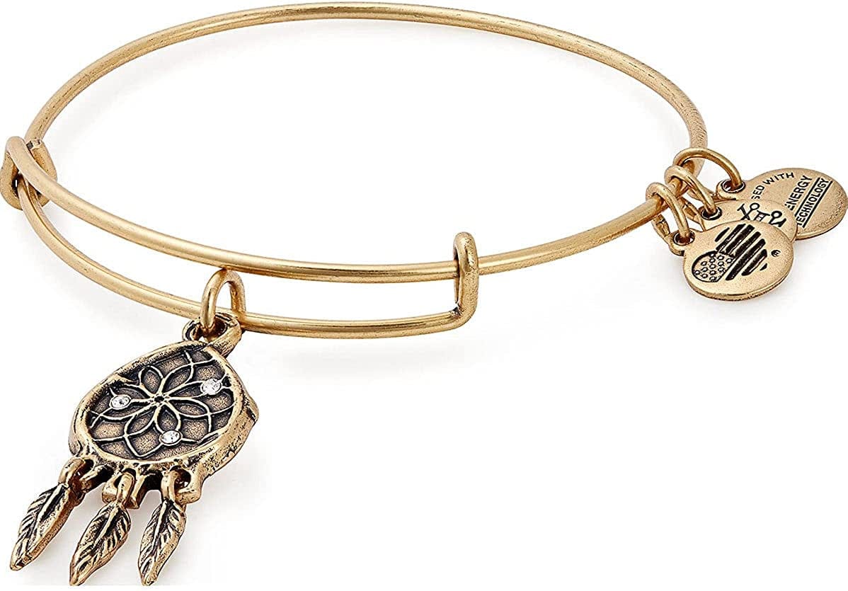 Alex and Ani Path of Symbols Expandable Bangle for Women, Dreamcatcher Charm, Rafaelian Finish, 2 to 3.5 In Apparel & Accessories > Jewelry > Bracelets Alex and Ani Rafaelian Gold Finish  