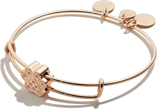 Alex and Ani Pave Paw Print Symbol Bead Bangle Bracelet Apparel & Accessories > Jewelry > Bracelets Alex and Ani   