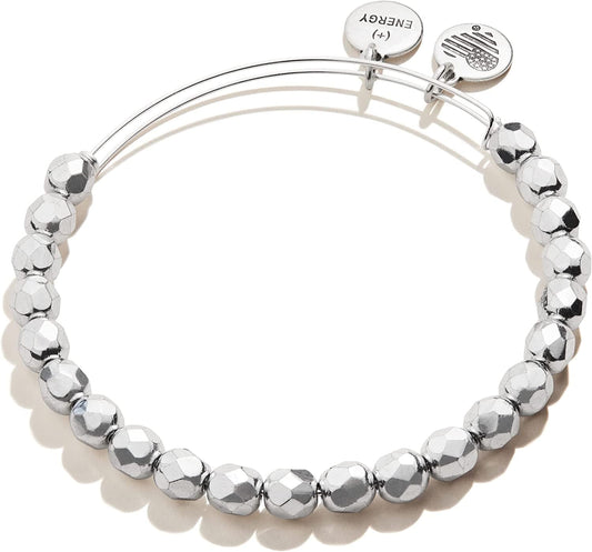 Alex and Ani Solstice Beaded Expandable Bangle for Women, Colored Beads, Shiny Finish, 2 to 3.5 In Apparel & Accessories > Jewelry > Bracelets Alex and Ani Platinum Beads  