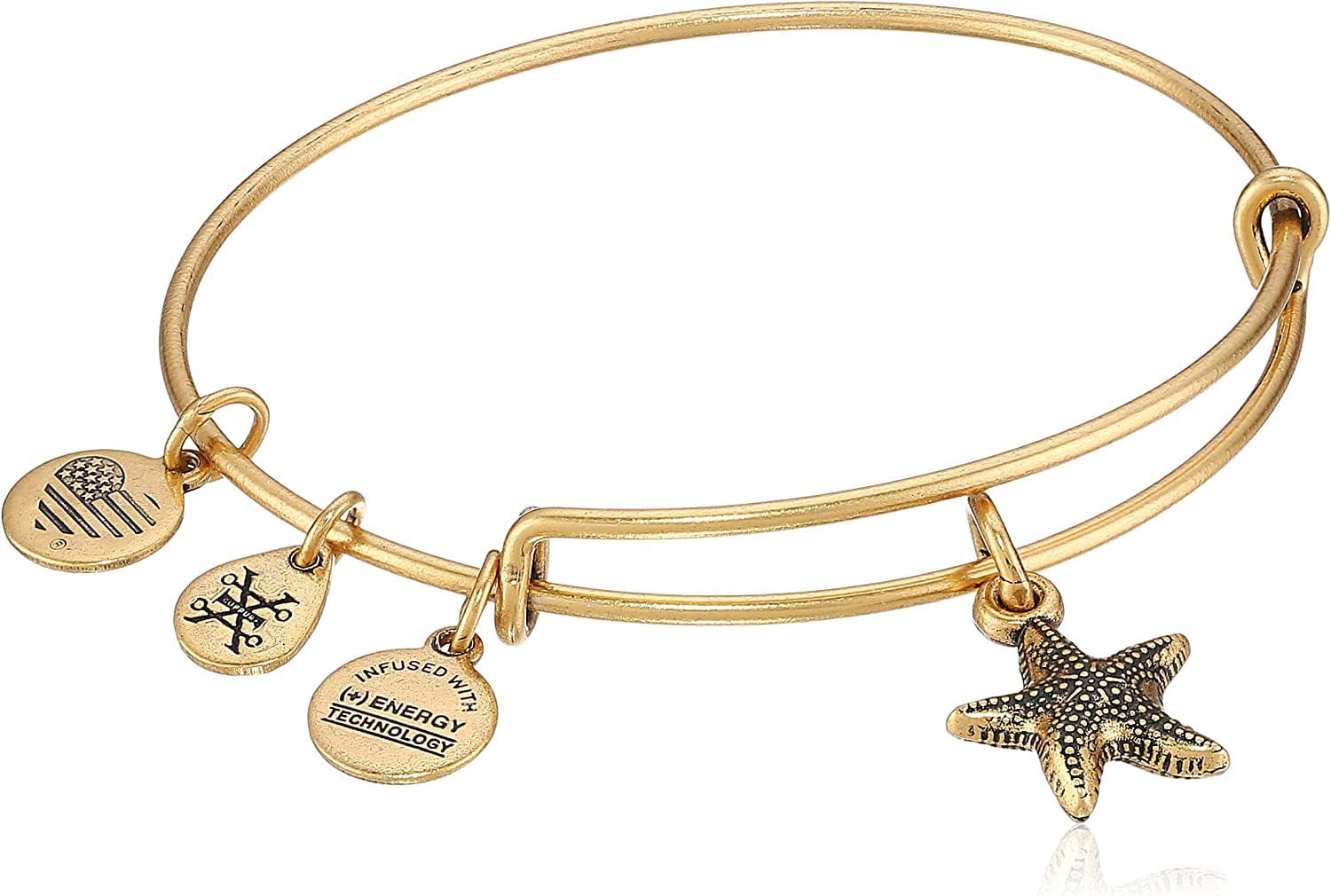 Alex and Ani Starfish II Rafaelian Gold Bangle Bracelet Apparel & Accessories > Jewelry > Bracelets Alex and Ani   