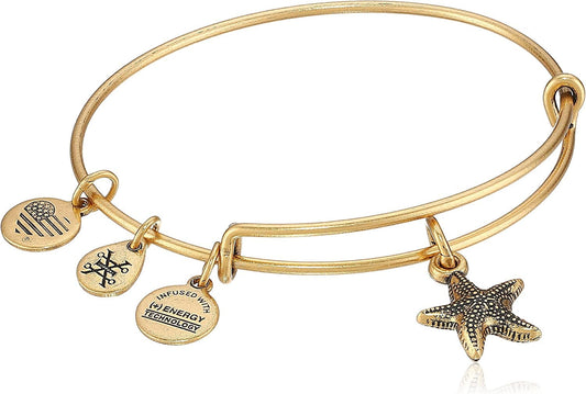 Alex and Ani Starfish II Rafaelian Gold Bangle Bracelet Apparel & Accessories > Jewelry > Bracelets Alex and Ani   
