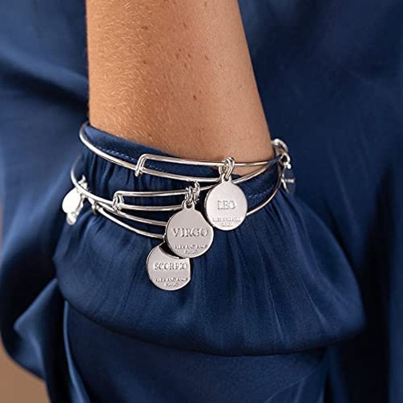 Alex and Ani Zodiac Expandable Bangle for Women, Zodiacs Charms, Black Epoxy and Crystals, Shiny Finish, 2 to 3.5 In Apparel & Accessories > Jewelry > Bracelets Alex and Ani   