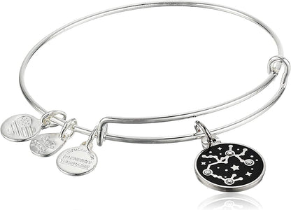 Alex and Ani Zodiac Expandable Bangle for Women, Zodiacs Charms, Black Epoxy and Crystals, Shiny Finish, 2 to 3.5 In Apparel & Accessories > Jewelry > Bracelets Alex and Ani Sagittarius  