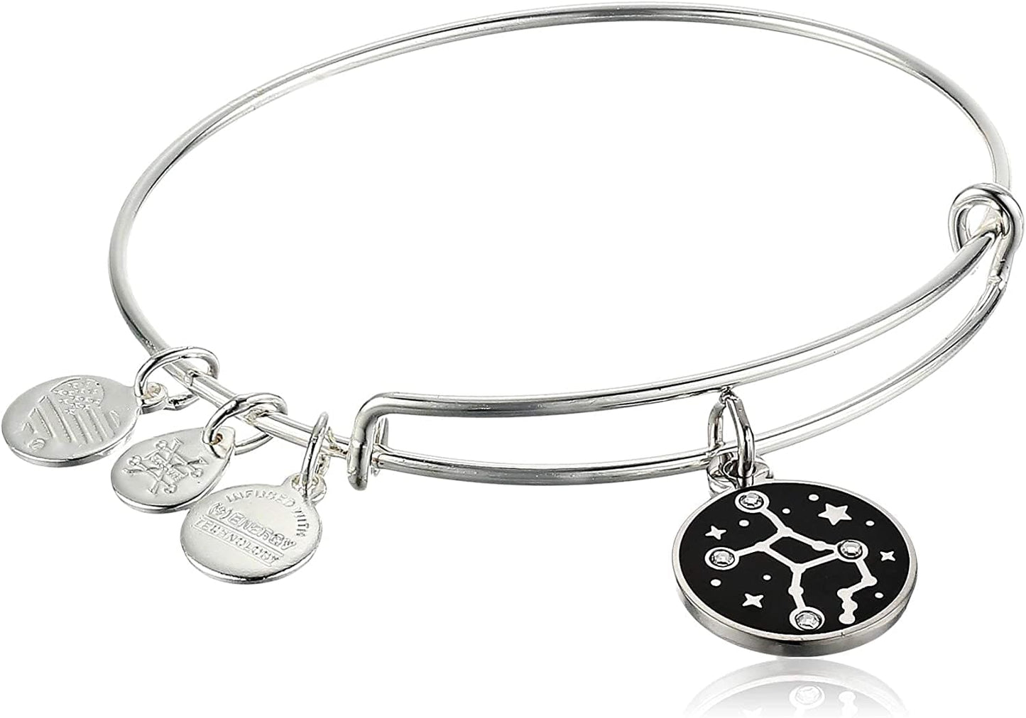 Alex and Ani Zodiac Expandable Bangle for Women, Zodiacs Charms, Black Epoxy and Crystals, Shiny Finish, 2 to 3.5 In Apparel & Accessories > Jewelry > Bracelets Alex and Ani Virgo  